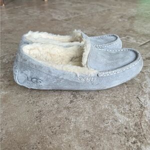 UGG Women's Light Gray Suede Slippers